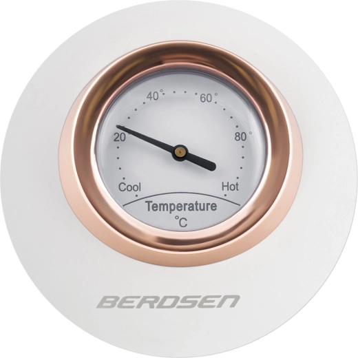 Indbygget analogt termometer til præcis overhældning