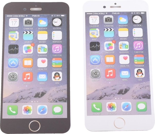 Linjeret notesbog formet som en iPhone