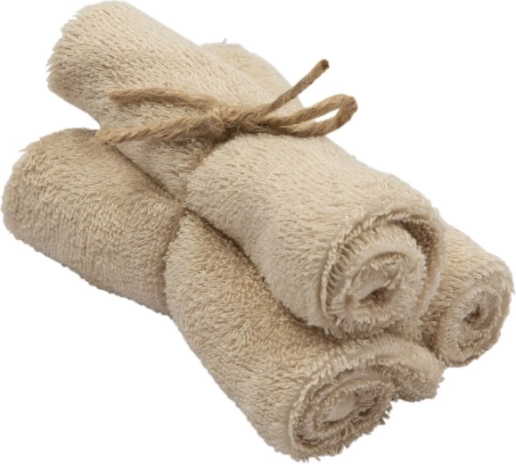 Timboo bambus frottéhåndklæder Frosted Almond 29,5 × 50 cm - 3 stk.
