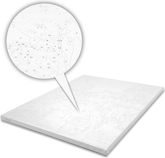 Lærred med præcis tryk for nem vejledning