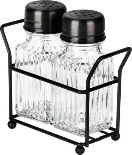 Holdbart glas og metal i elegant sort