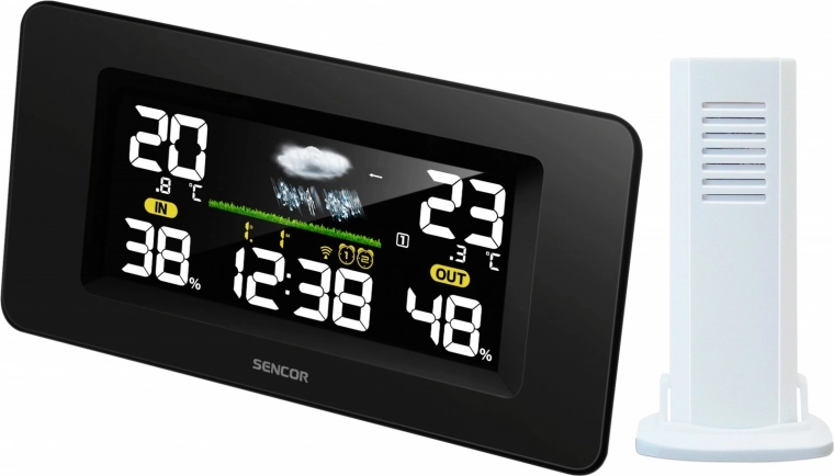 Vejrstation SWS 5270 med farvet LCD-display