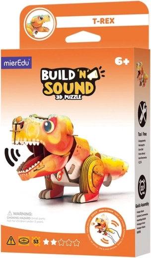 Puzzle 3D MierEdu Byg og lyt – Tyrannosaurus Rex