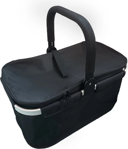 Sammenklappelig indkøbskurv Toro med lynlågs-låg 48 × 28 × 25 cm