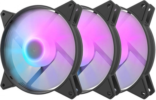 Sæt med RGB-belyste computerblæsere