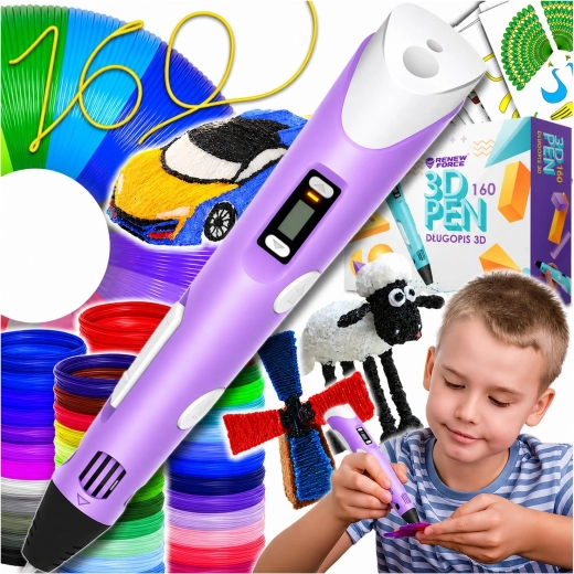 Lilla 3D-pen med LCD-display og 160 m filament