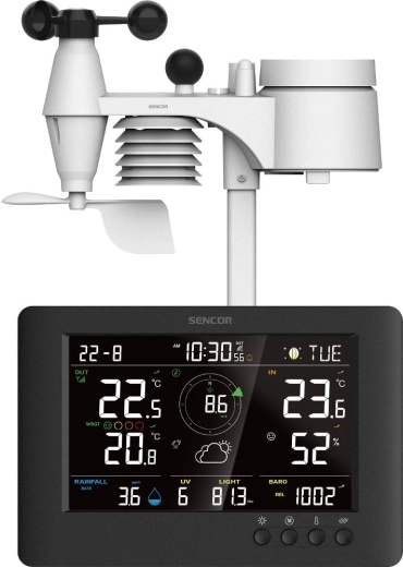 Sencor professionel vejrstation SWS 9500 med trådløs 8-i-1-sensor