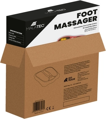 18 roterende massageknopper til hele fodsålen