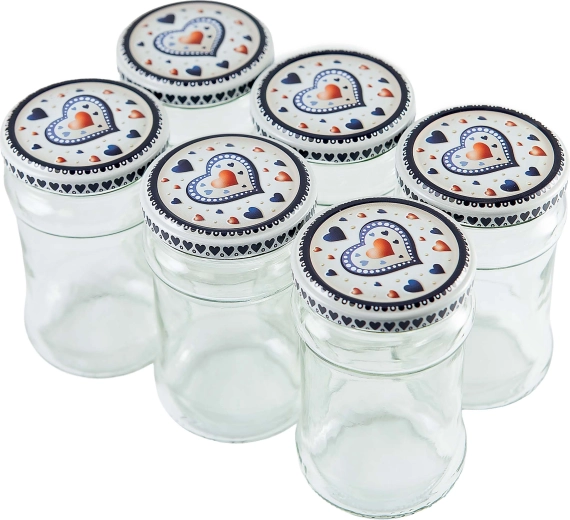 Sæt med sylteglas Twist 315 ml med låg – 6 stk.
