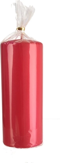 Mat cylinderlys rød 7 × 18 cm