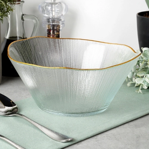 Tekstureret klart glas med moderne form