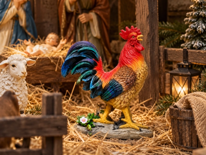 Iøjnefaldende supplement til julekrybben
