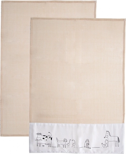 Køkkenviskestykker i bomuld 70 × 50 cm, 2 stk.