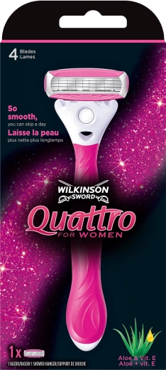 Damebarberhøvl WILKINSON QUATTRO FOR WOMEN + 1 hoved