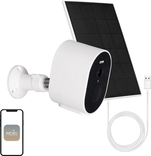 Moes udendørs Wi‑Fi IP-kamera 4 MP med solardrift WCM-S24-S