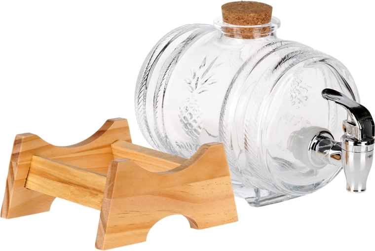 Stilfuld tøndeform i robust glas