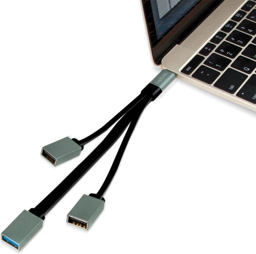 Tilslut op til 3 USB‑A-enheder til USB‑C