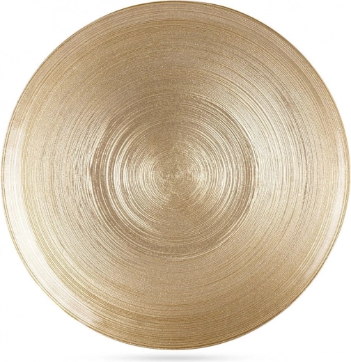 Glasflad tallerken gylden 28 cm
