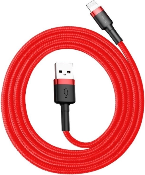 Baseus Cafule opladerkabel USB–Lightning 3 m, 2 A, rød