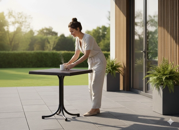 Ideel til terrasse og mindre rum