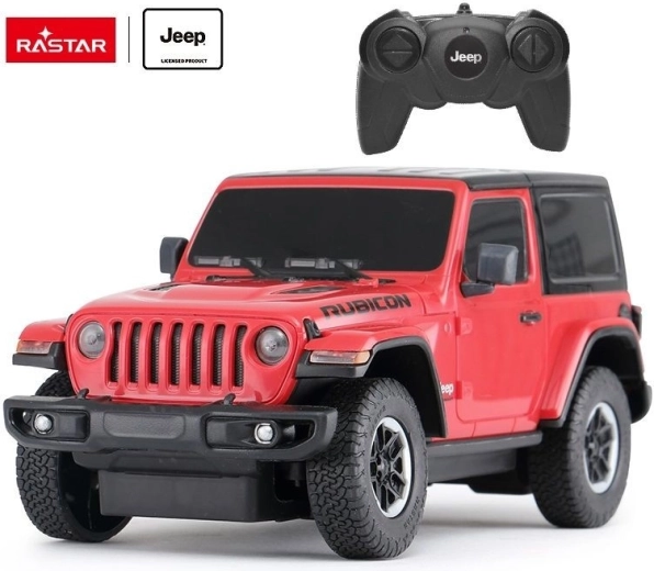 Rastar Jeep Wrangler JL Rubicon RC-bil 1:24 rød - 1 stk.