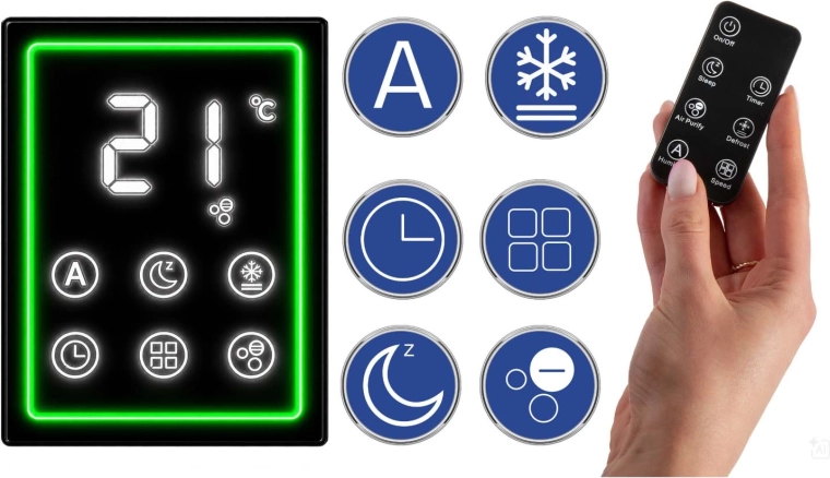 Nem betjening: touchpanel og fjernbetjening