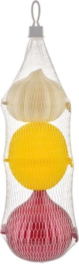 Sæt med mini plastikdåser til hvidløg, løg og citron (3 stk.)