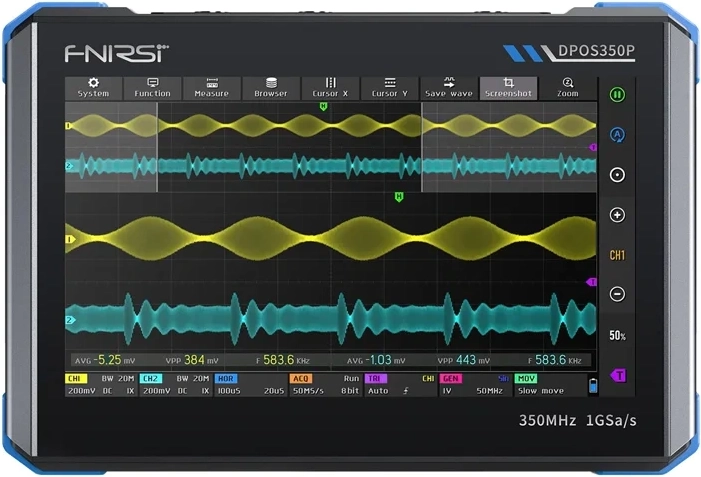 Fnirsi DPOS350P digitalt oscilloskop 4-i-1