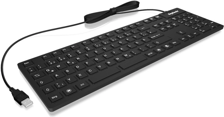 Ergonomisk silikone-tastatur KeySonic med 105 taster