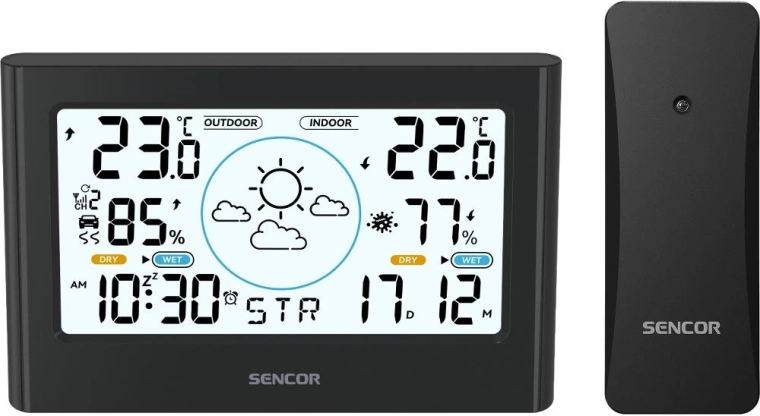 Vejrstation Sencor SWS 2600 med trådløs sensor