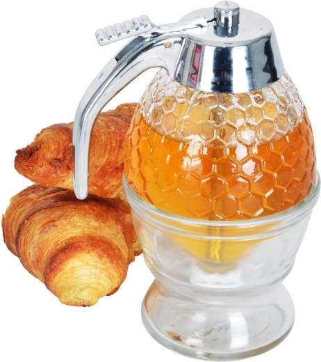 Elegant glaskonstruktion med stander