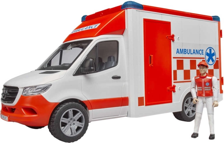 Mercedes-Benz Sprinter Bruder-ambulance med redder, lys og lyd