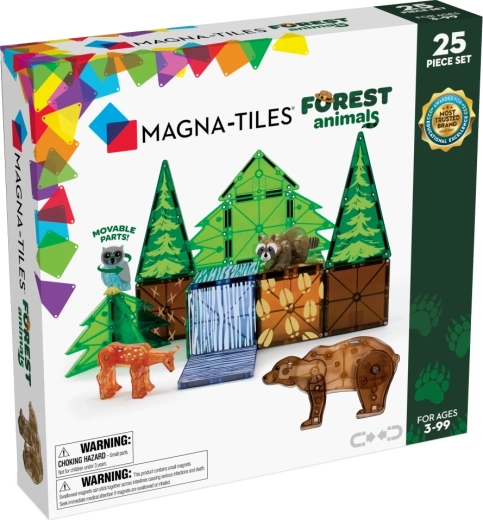MAGNA-TILES magnetisk byggesæt – skovdyr (25 dele)