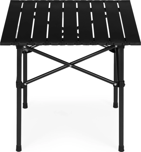 Rullelig lamelbordplade med låseklips