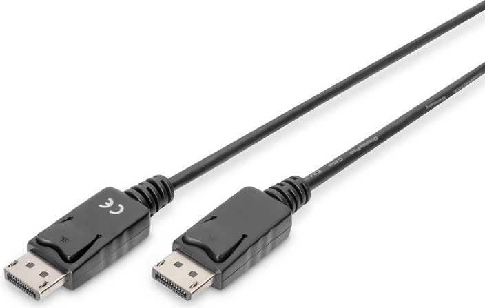 DisplayPort-tilslutningskabel med lås, sort – 3 m