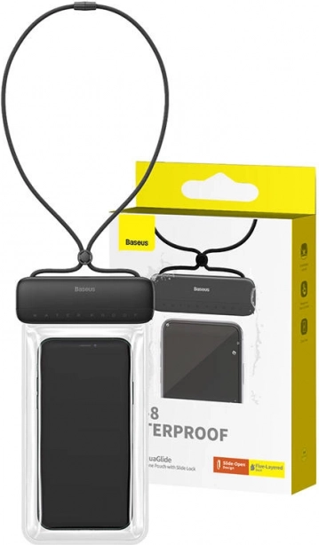 Vandtæt mobilcover Baseus AquaGlide sort