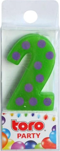 Kagelys tal 2 TORO, stiklys 4,5 cm