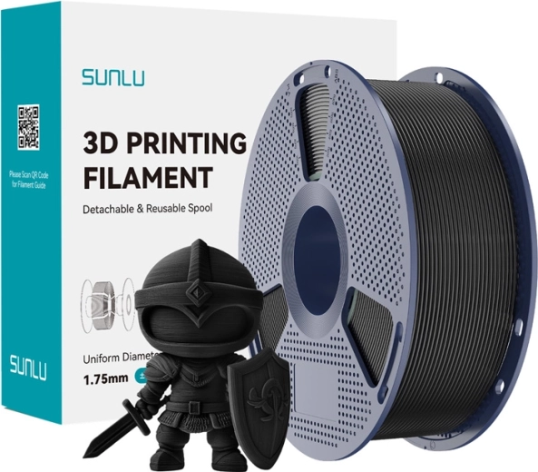 Filament SUNLU PLA+ 1,75 mm – sort