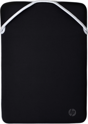 Vendbar 14" laptopsleeve i sort/sølv HP Classic Reversible