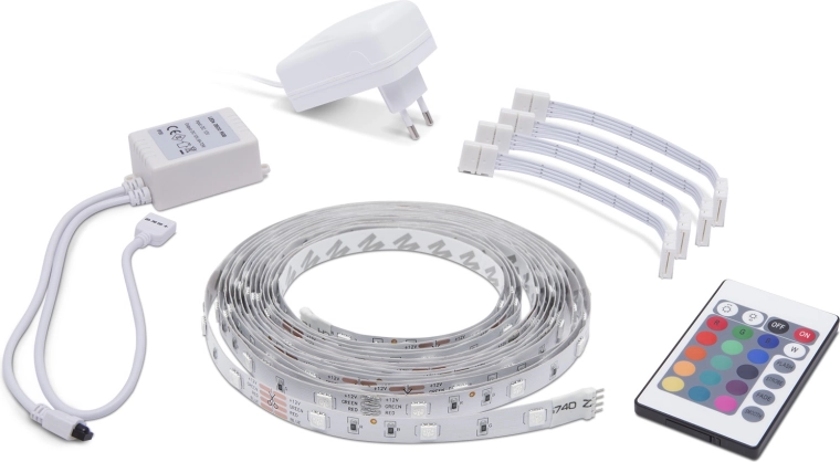 RGB LED-strip 5 m med fjernbetjening