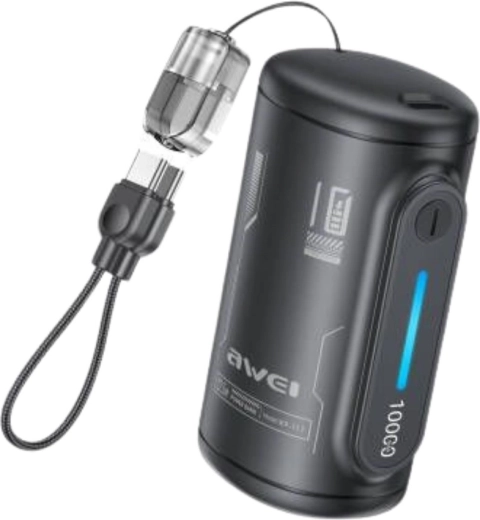 Awei WP-117 powerbank 10.000 mAh 22,5 W, 2× USB-C - 1 stk.