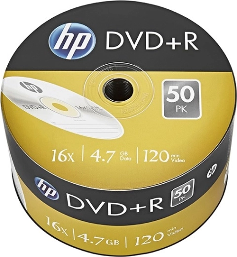 Hp dvd+r 16x 4,7 gb, pakke 50 stk