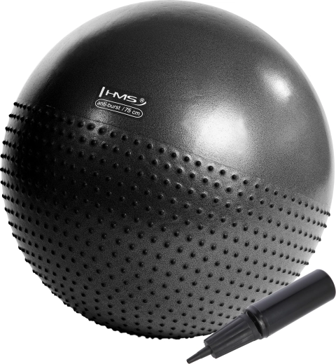 HMS gymnastik massagebold 75 cm sort