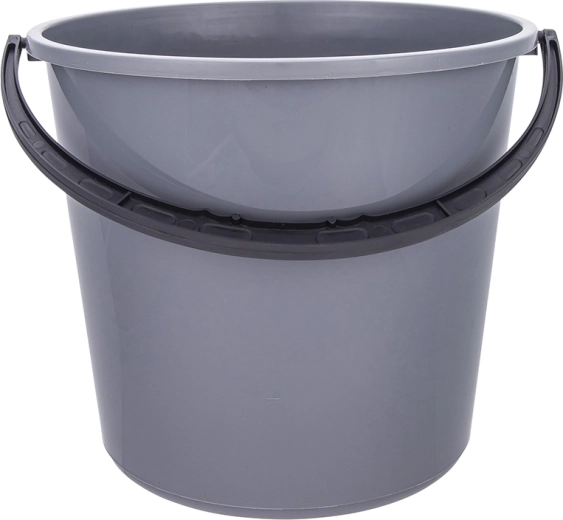 Plastspand med plastikhank 10 l grå