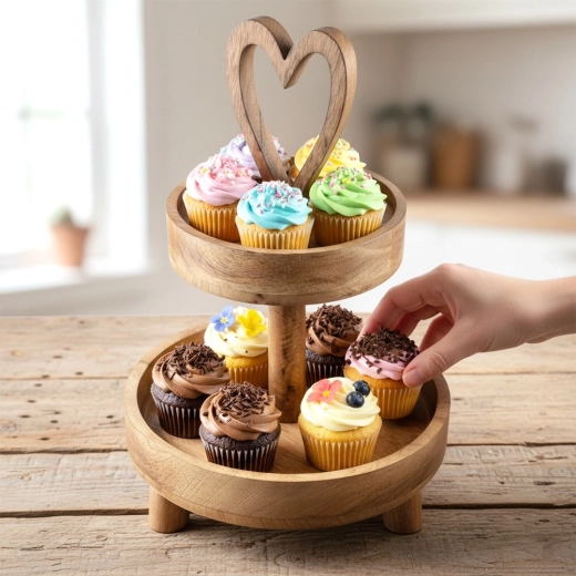 Hjerteformet hank og pladsbesparende konstruktion