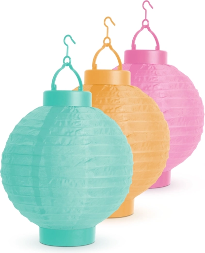 Solcellelanterne med kold hvid LED, 21 cm - 1 stk.