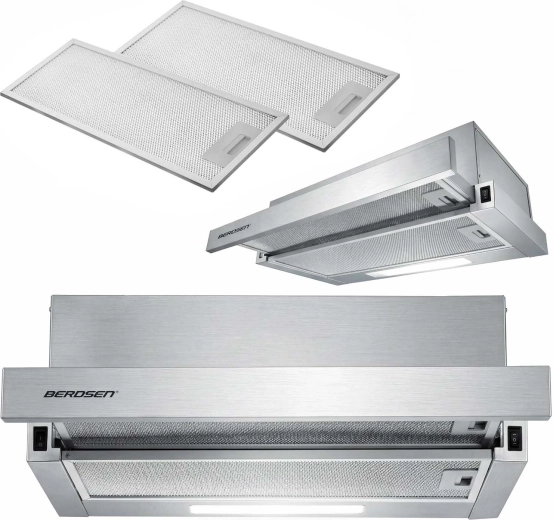 Teleskopisk underskabs-emhætte Berdsen 50 cm inox