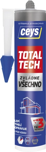 Universallim og fugemasse 290 ml CEYS Total Tech sølvfarvet