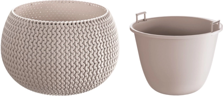 Splofy Bowl plantekrukke med indsats 29 cm mocca
