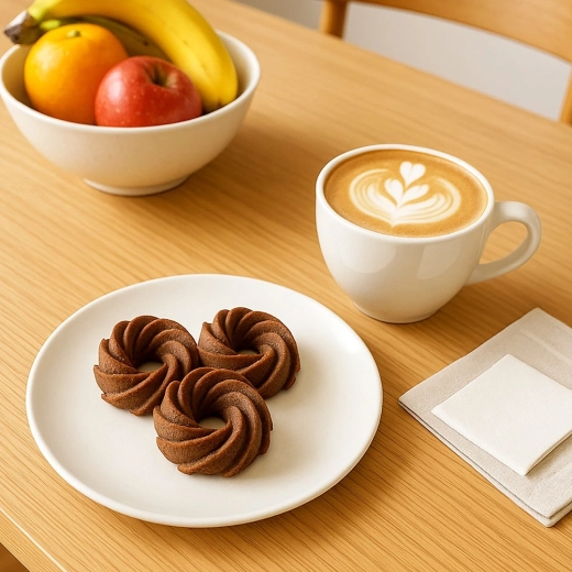 Stilfuld servering til kaffe og morgenmad